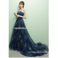 2017 Latest Style Navy Blue Off Shoulder Sweetheart Sexy Ball Gown Evening Dress